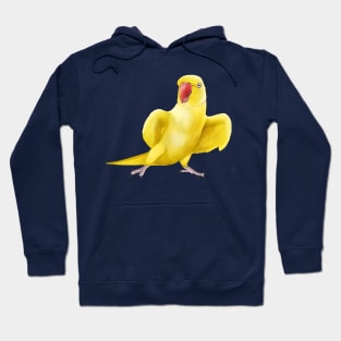 Yellow Indian Ringneck Parrot Hoodie